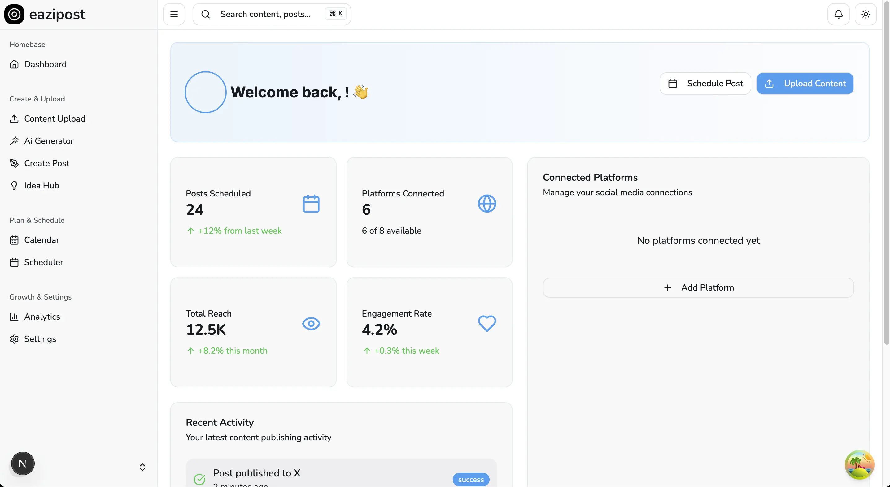 EaziPost - Content Creation Platform